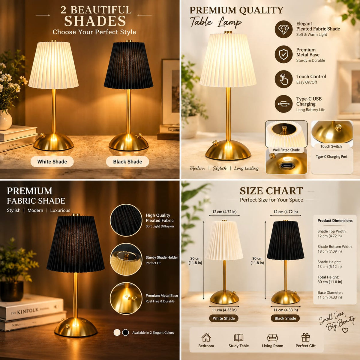 Rechargable Classic Desktop Table Lamp