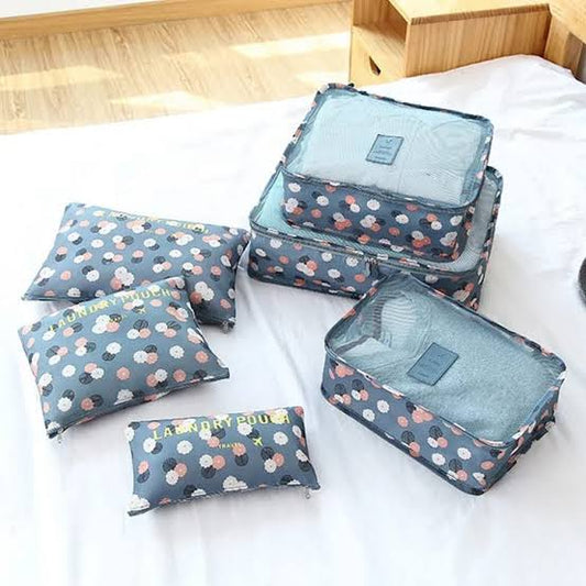 Printed 6pcs travel pouches