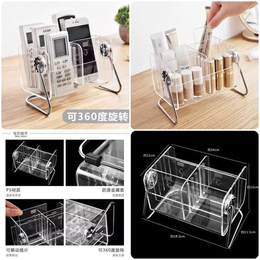 Acrylic desktop remote control organizer