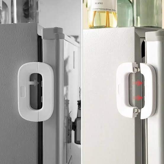 Child Safety Refrigerator Lock – Self-Adhesive Double Button
