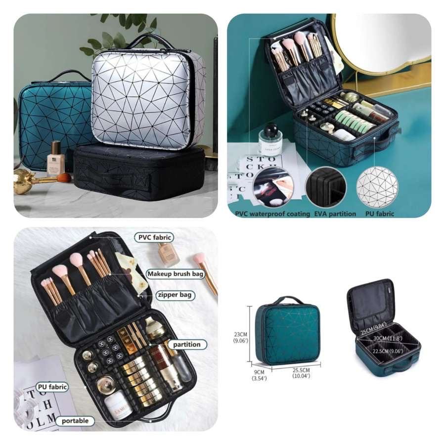 *Diamond Cut Makeup Cosmetic Bag (Random Colours) *Premium Quality 🇨🇳