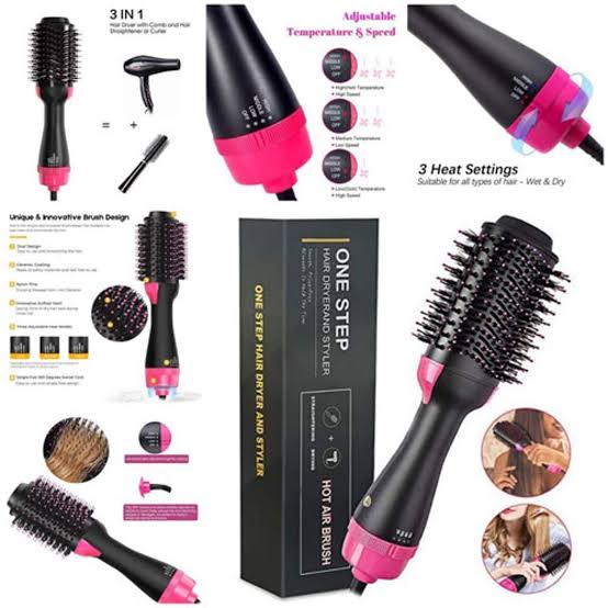 One step hot air brush (dryer+ styler)