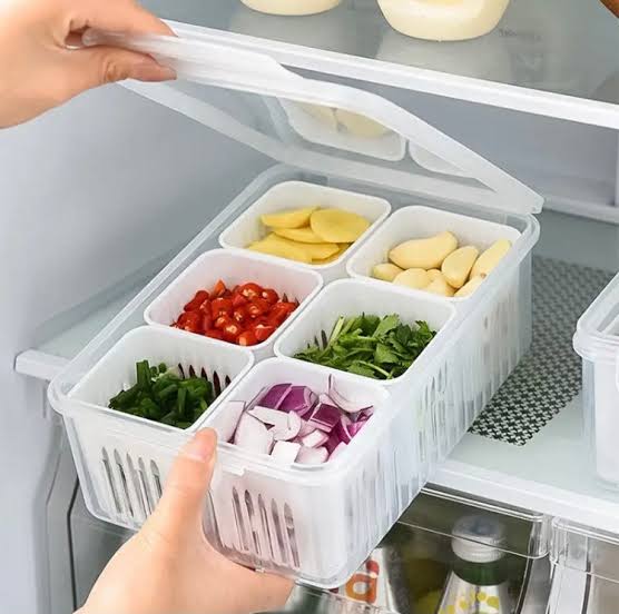 Refrigerator Storage Box, Vegetable Fruit Fridge Organizer, Plastic Storage