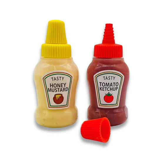 Pack of 2 Mini Tomato Ketchup Bottle Portable