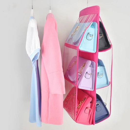 6 pockets Handbag and purse organizer