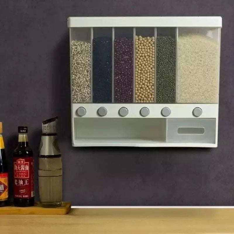10 kg Cereal Dispenser, Wall-Mounted Dry Food Dispenser, Cereal Food