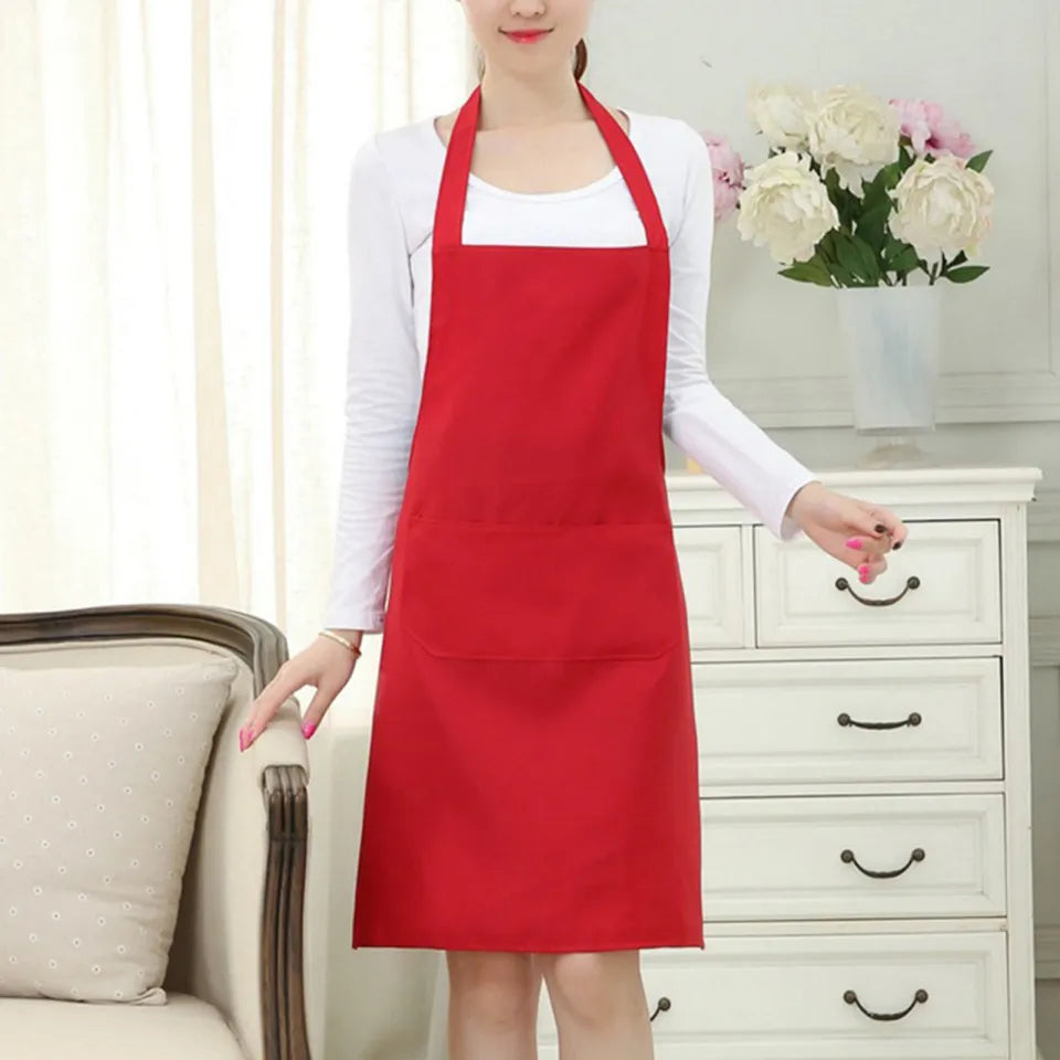 Cokking kitchen apron with pocket (random colour)
