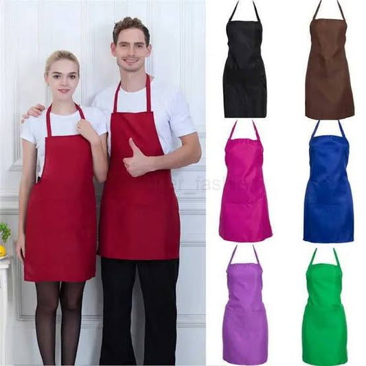 Cokking kitchen apron with pocket (random colour)
