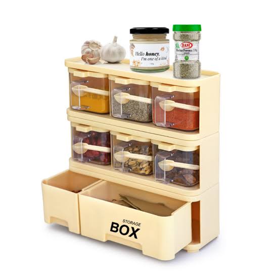 STORAGE BOX SPICE RACK 6X1