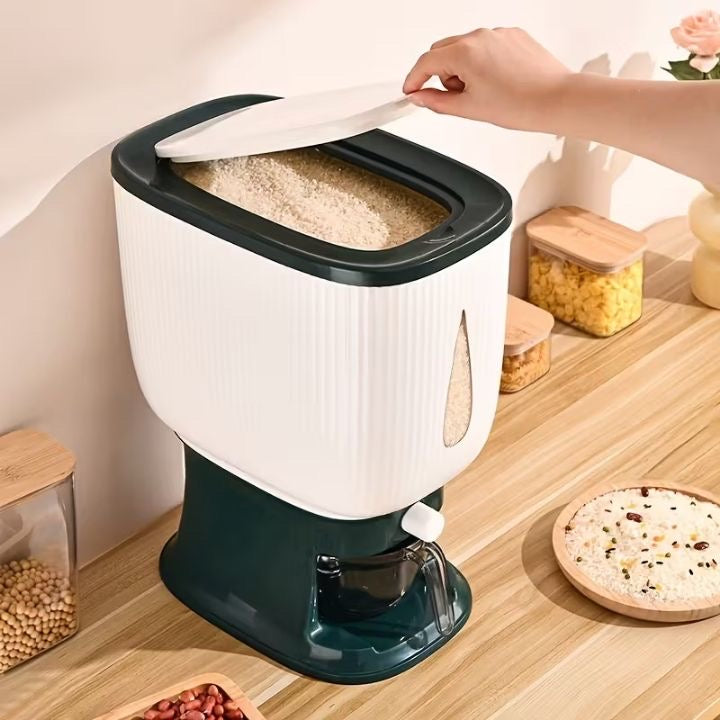 1pc Large Capacity 10.0KG Plastic Multi-Purpose  Storage Container with Flip Top Lid, Moisture-Proof and Pest-Resistant