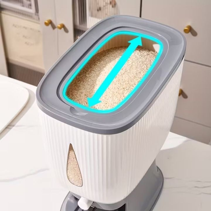 1pc Large Capacity 10.0KG Plastic Multi-Purpose  Storage Container with Flip Top Lid, Moisture-Proof and Pest-Resistant