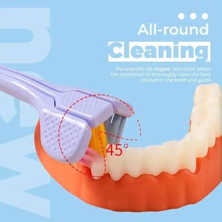 Three Sided Soft Tooth Toothbrush