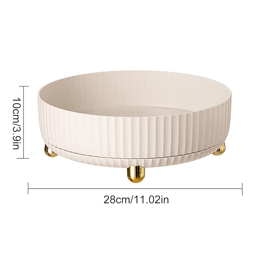 360 rotating luxury cosmetic partition organizer tray