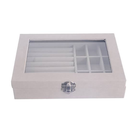 Portable Velvet Jewelry Box | Ring Jewelry Display Organizer