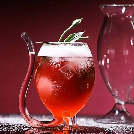 300ml Borosilicate Glass with Straw