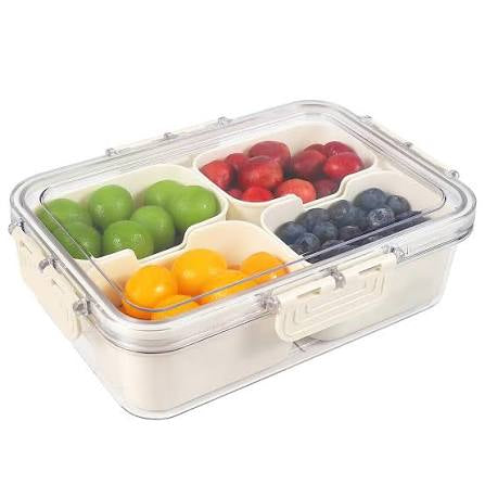 4 compartment snacks storage box