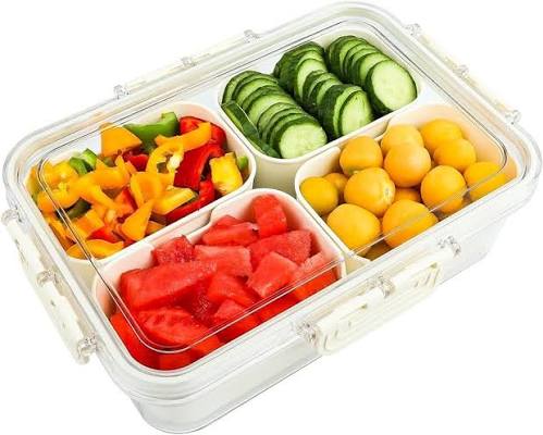 4 compartment snacks storage box