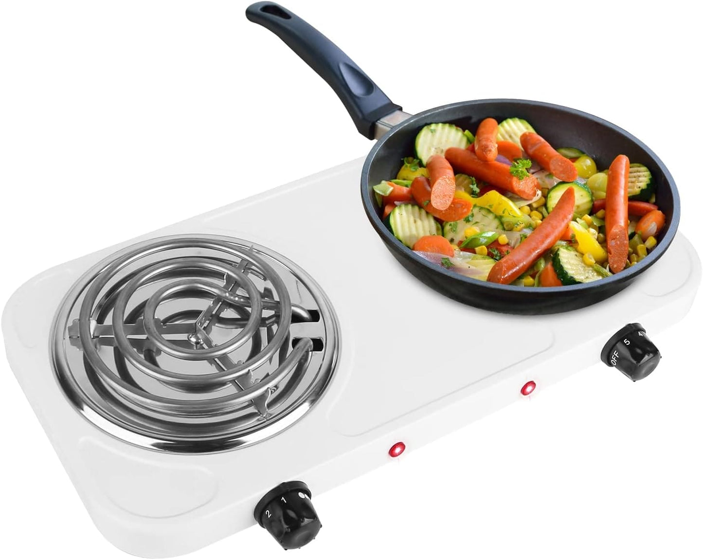 Double Head Electric Stove, Stainless Steel Induction Cooker, Portable Dual Hot Plate for Kitchen,