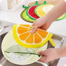 Fruit Pattern Kitchen Cleaning Towel (4pcs)