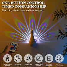 Peacock rechargeable projection