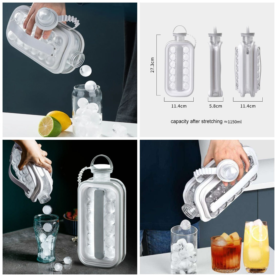 Ice hockey ice ball maker bottle