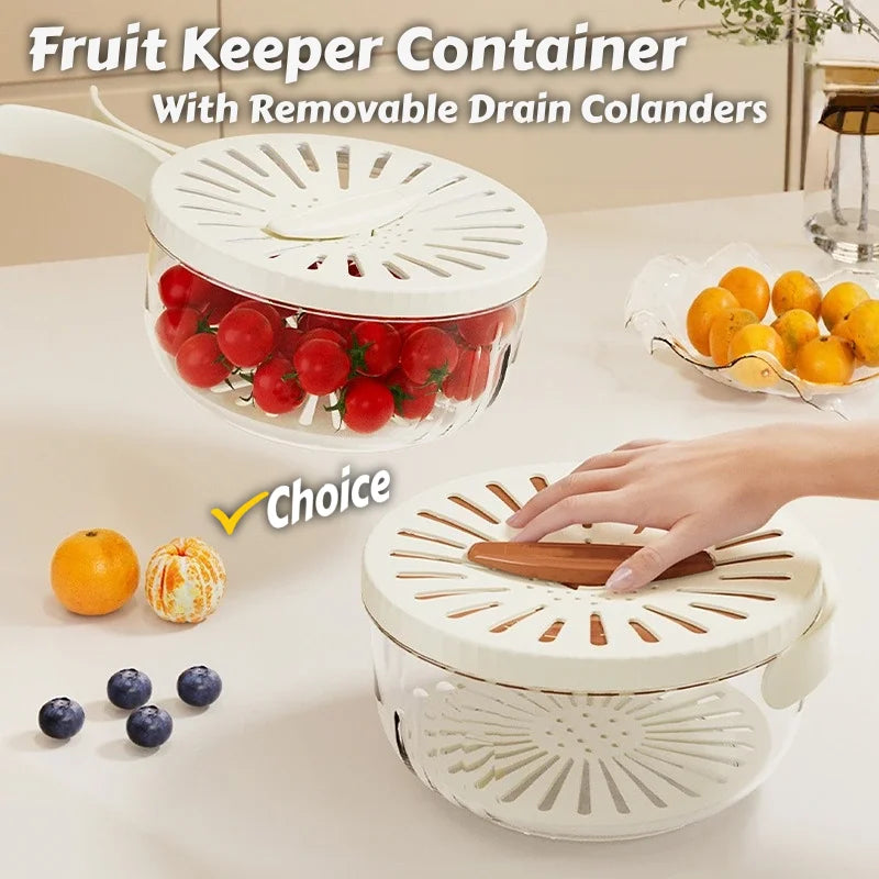 Drain Basket Food Storage Container