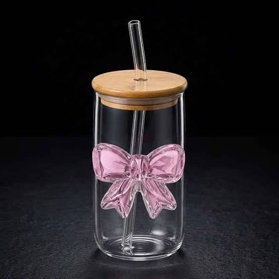 Wooden lid bow sipper