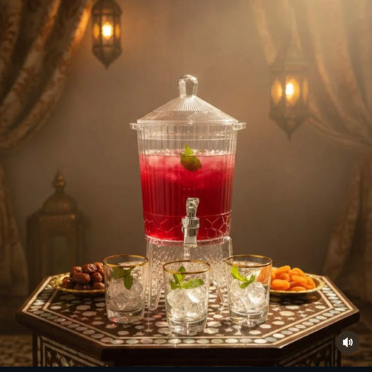 Cooler dispenser with glass set 2Litre