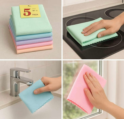 5pcs cleaning towel