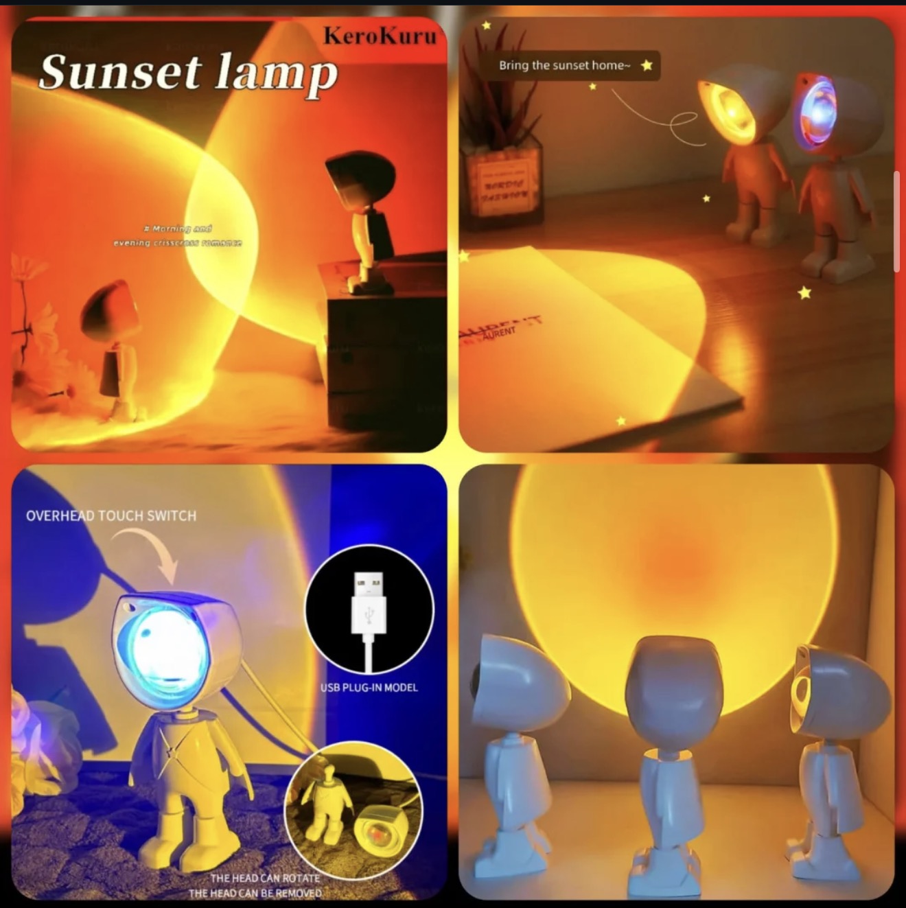 Aesthetic buddy sunset lamp