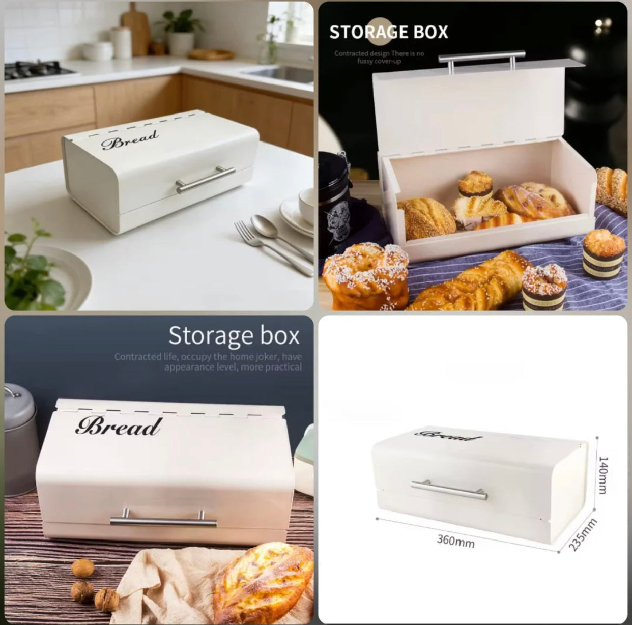 Luxury metal bread box