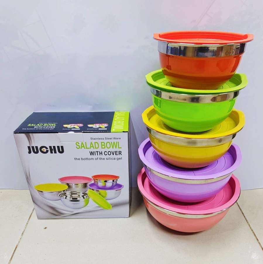 Stainless steel bowl set 5pcs