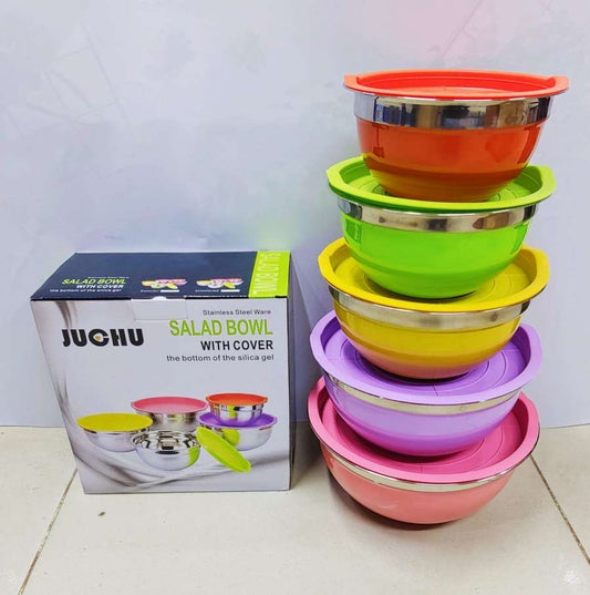 Stainless steel bowl set 5pcs