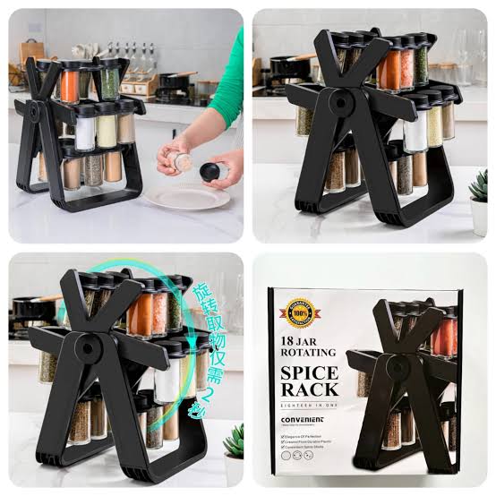 Rotating ferris wheel spice rack