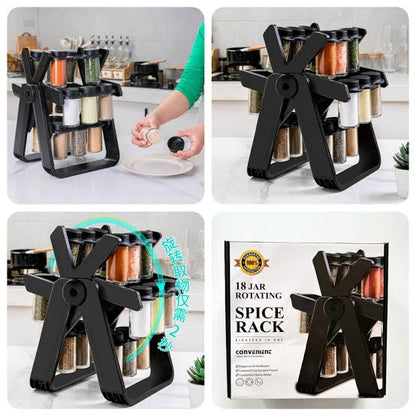 Rotating ferris wheel spice rack