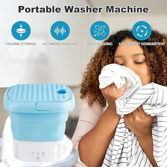 Portable washing machine with dryer