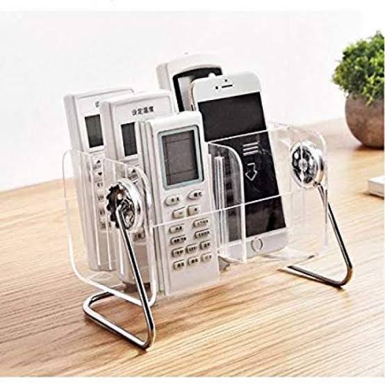 Acrylic desktop remote control organizer