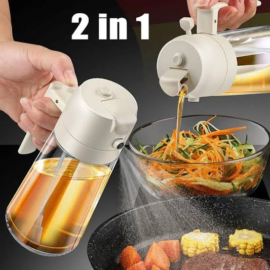 2 in 1 glass oil sprayer and dispenser 470ml