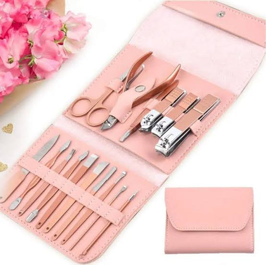 16pcs Manicure Set Stainless Steel Nail Clipper Set Nail Scissors