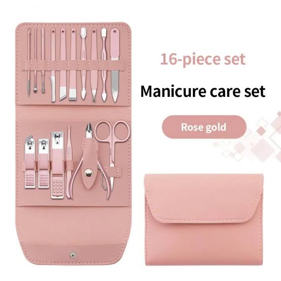16pcs Manicure Set Stainless Steel Nail Clipper Set Nail Scissors