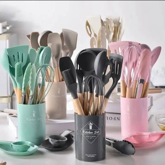 12 pcs silicon spoon set big size