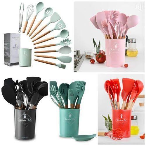 12 pcs silicon spoon set big size