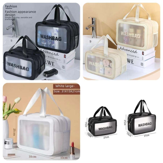 *Double Layer Water-Proof Travel Cosmetic Washbag Organizer (Large
