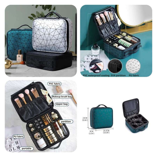 *Diamond Cut Makeup Cosmetic Bag  (Random Colours) *Premium Quality 🇨🇳