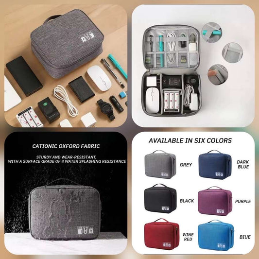 *Portable Electronic Accessories Organizer Case (All Colours Available)
