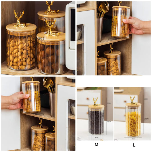 Deer air tight jar - Elegant & Secure Storage