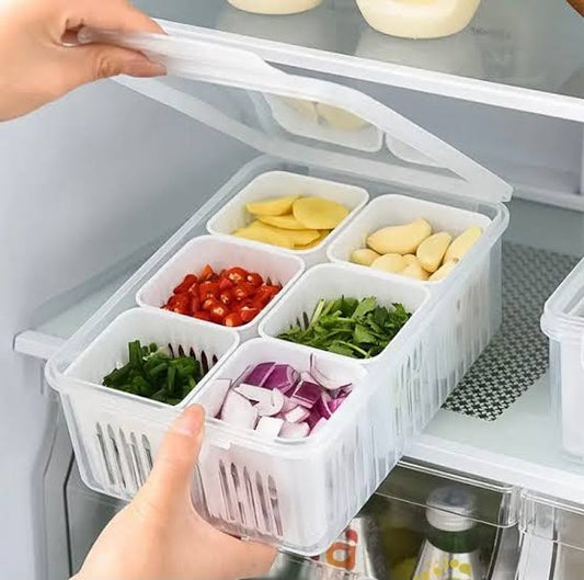 Refrigerator Storage Box, Vegetable Fruit Fridge Organizer, Plastic Storage