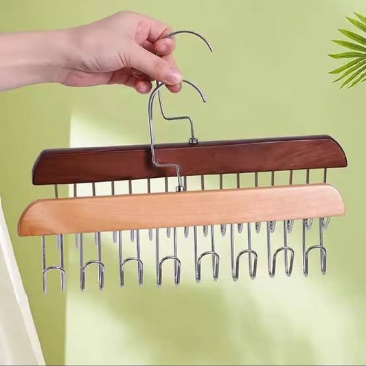 1pcs wood hanger 8 hooks