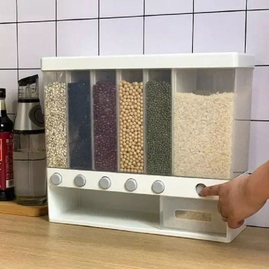 10 kg Cereal Dispenser, Wall-Mounted Dry Food Dispenser, Cereal Food