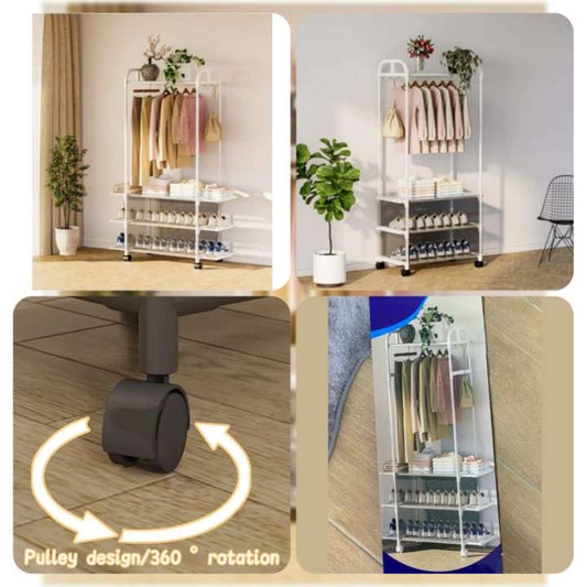 3 layer multifunctional cloth with shoes rack